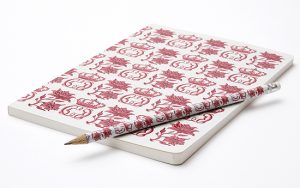 Notebook with pencil (red)